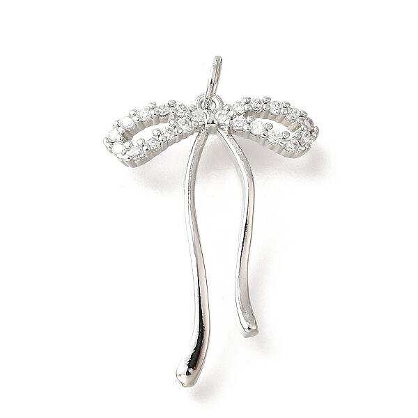 Brass Micro Pave Cubic Zirconia Pendants