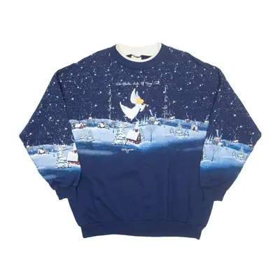 ARTISANS Christmas Mens Sweatshirt Blue XL