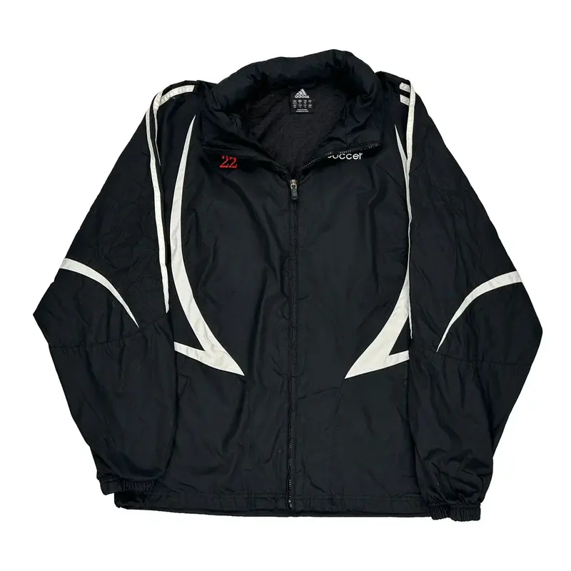 Soccer Adidas Jacket - Medium Black Polyester | Size: medium