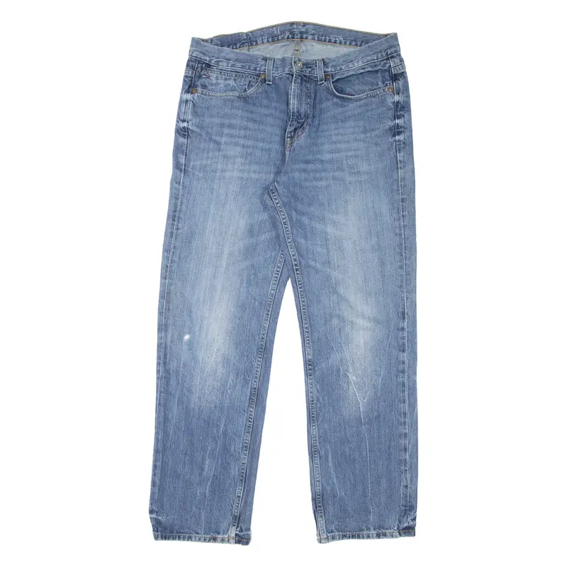 TOMMY HILFIGER Mens Jeans Blue Slim Straight Stone Wash W33 L30