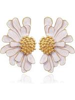 Vintage Flower Design Stud Earrings, Fashionable Jewelry for Women, Trendy All-match & Exquisite Jewelry for Birthday Gift