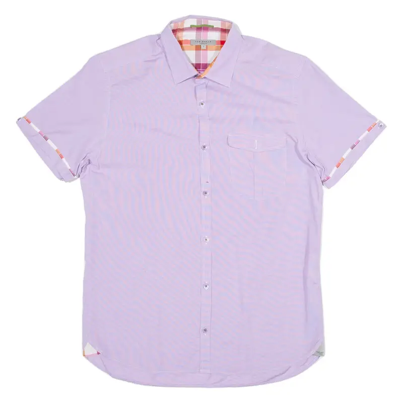 Mens Plain Shirt Purple S