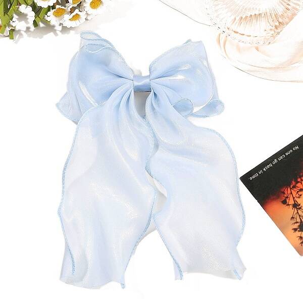 Cloth Long Bowknot Hair Barrettes