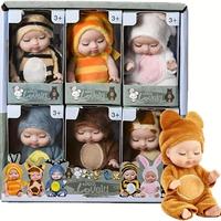 6 Counts/set Mini Animal & Insect Shaped Cute Reborn Doll, Sleepy Doll, Children's Toy Gift Box, Hobbies Ideas, Gorgeous Doll...