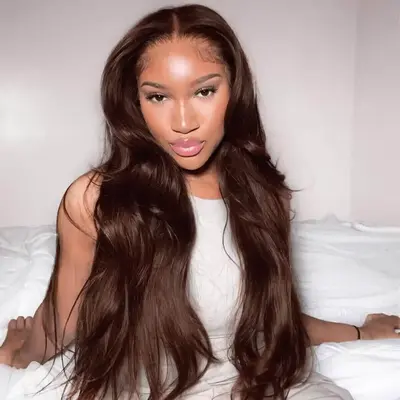 Mscoco Dark Brown Wigs Human Hair 6x5 Chocolate Brown Glueless Wigs Wear And Go Body Wave & Straight Breathable Pre Bleached ...