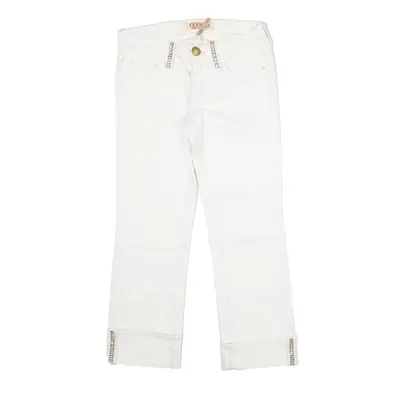 GUESS Diamante Cropped Jeans White Denim Regular Straight Womens W27 L25