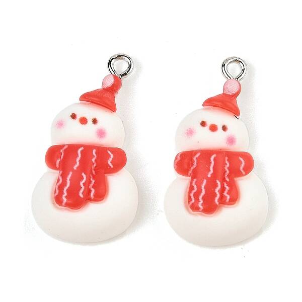 Christmas Theme Opaque Resin Pendants