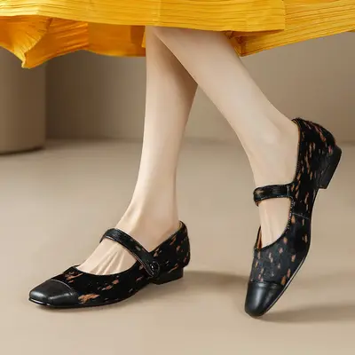 CHIKO Clara Square Toe Block Heels Mary Jane Shoes