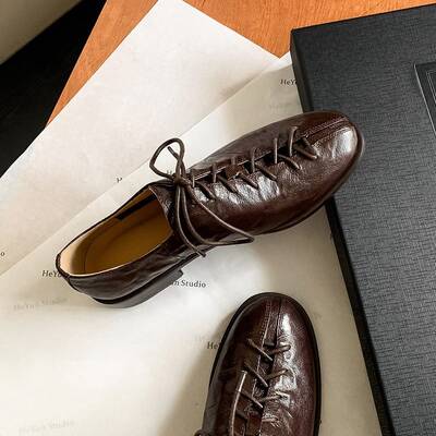 CHIKO Nebthet Round Toe Block Heels Oxfords Shoes