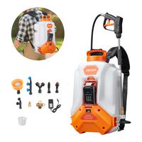 VEVOR Battery Powered Backpack Sprayer, 4 Gallons Electric Backpack Sprayer, 2 Wands & 8 Nozzles, Adjustable 0-90 PSI, 4H Run...