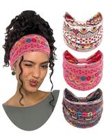 Boho Style Ditsy Floral Pattern Hair Band, Fashionable Hair Accessories for Women & Girls, Casual Versatile Headband for Dail...