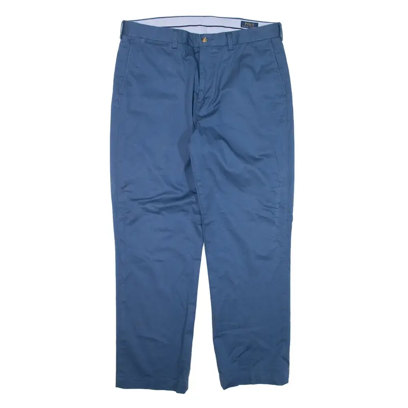 POLO RALPH LAUREN Chino Trousers Blue Regular Straight Mens W36 L29
