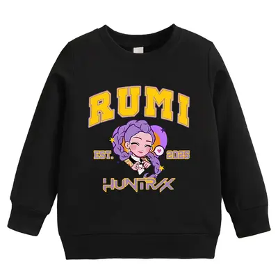 Rumi Huntrix Demon Hunters Jinu Manga Graphic Tee Kpop Huntrix Demon Hunter Kids' Sweatshirt Saja Girls Kpop Sweatshirt for K...