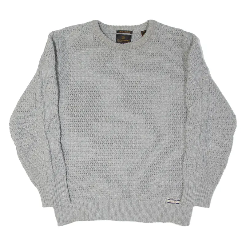 SCOTCH & SODA Boys Jumper Grey Chunky Knit L
