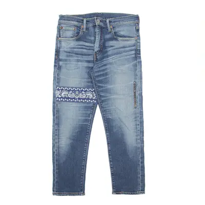 LEVI'S 508 Jeans Embellished Blue Denim Regular Tapered Womens W31 L26