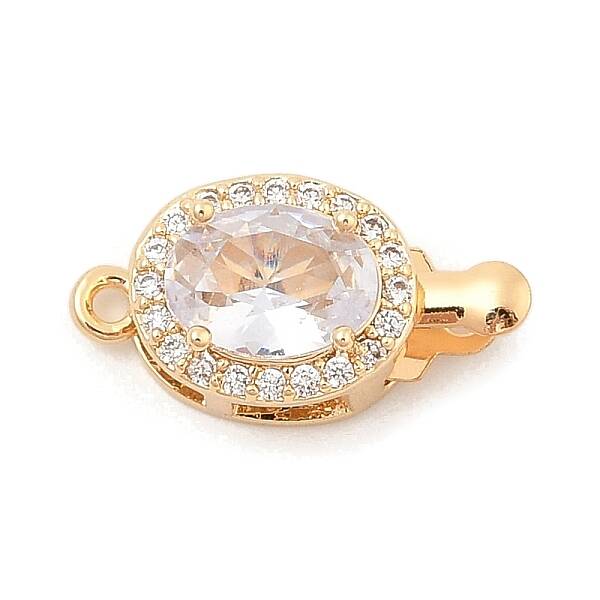 Brass Micro Pave Cubic Zirconia Box Clasps