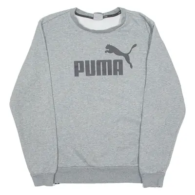 PUMA Mens Sweatshirt Grey Crew Neck M