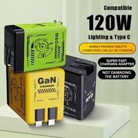W&O GaN Fast Charger, Block with Type-C & Lightning Cable, Fast Charging Power Adapter, Portable Adapter iPhone Smartphone El...
