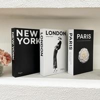 Modern Foldable Fake Book (3counts), City Theme Fake Book, Book Shaped Photo Props, Desktop Ornaments for Home Decor, Home D...