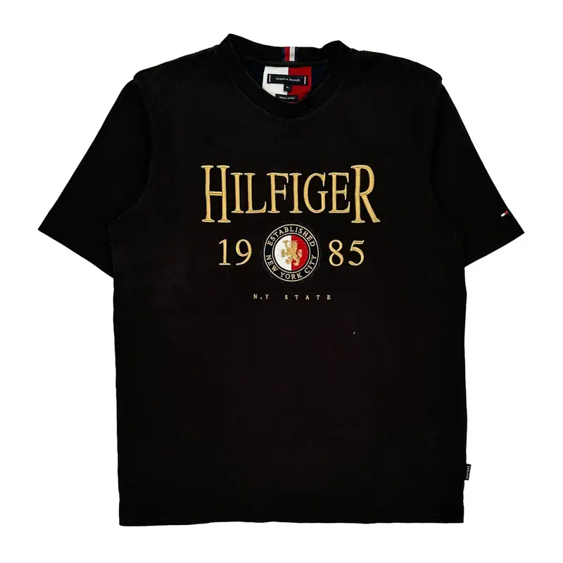 Tommy Hilfiger Spellout T-Shirt - XL Black Cotton