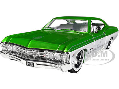 1967 Chevrolet Impala SS Green Metallic and White with White Interior \