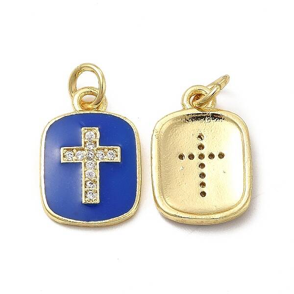 Brass Micro Pave Cubic Zirconia Pendants