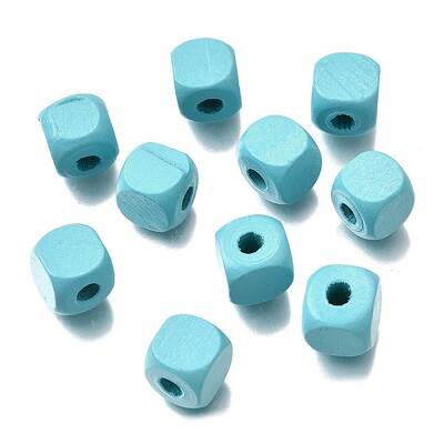 Spray Painted Wooden Beads