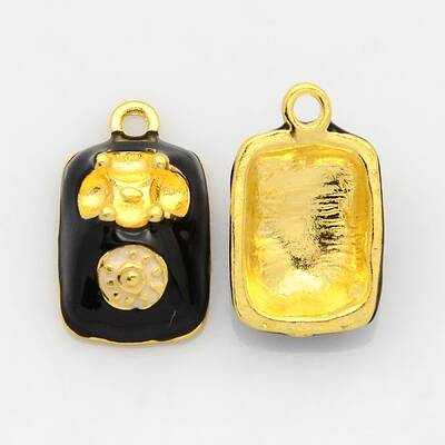 Golden Tone Alloy Enamel Pendants