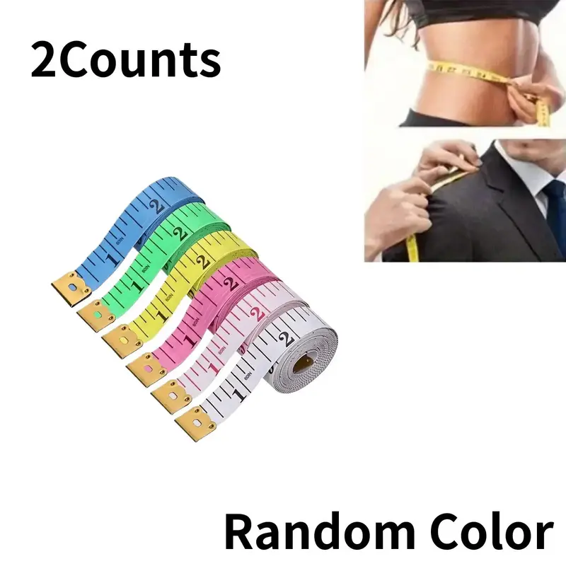 Random Color Body Measuring Ruler, 2pcs Soft Measuring Ruler, Sewing Tailor Tape Measure, Home Essentials, Office Measuring S...