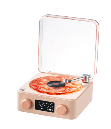 Retro Turntable Speaker Wireless Bluetooth-compatible 5.0 Vinyl Record Player Stereo Sound With White Noise RGB Projection La...