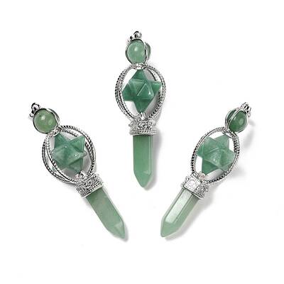 Natural Green Aventurine Big Pendants