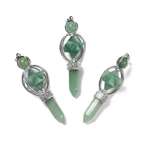 Natural Green Aventurine Big Pendants