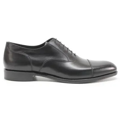 Loake Stonegate Leather Men's Lace Up Shoes - Carbon Black - Size:US 9.5 Men