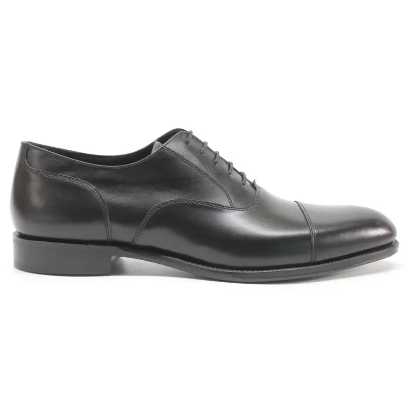Loake Stonegate Leather Men's Lace Up Shoes - Carbon Black - Size:US 9.5 Men