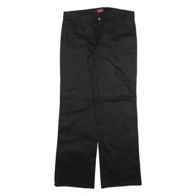 DICKIES Womens Trousers Black Relaxed Straight W34 L32