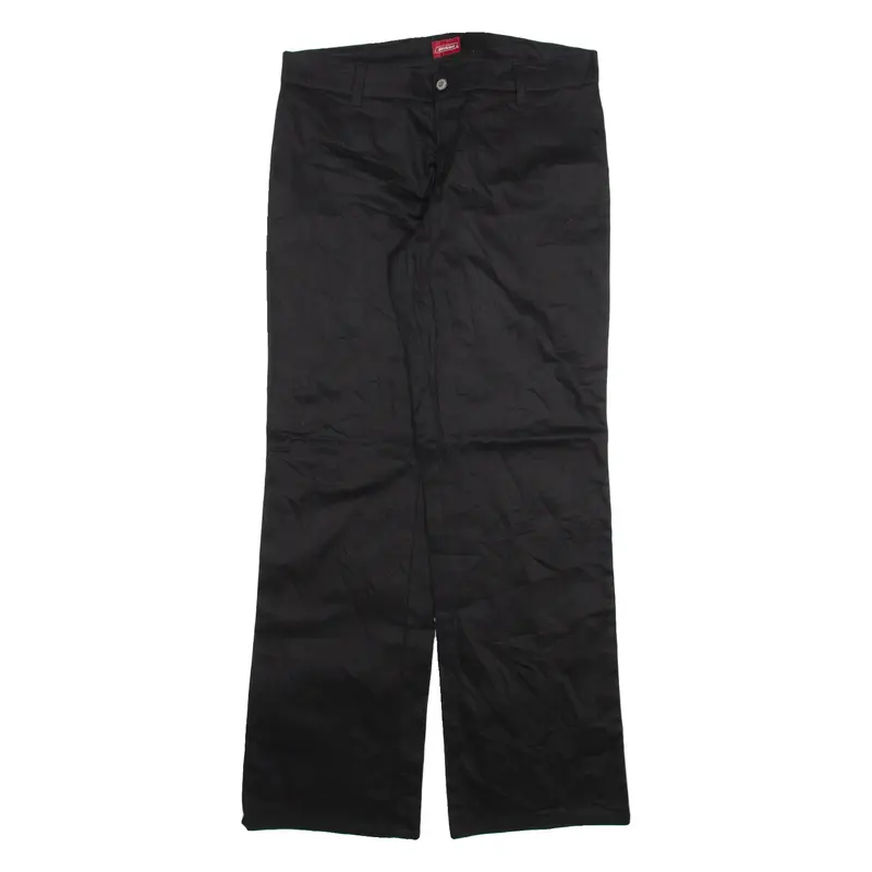 DICKIES Womens Trousers Black Relaxed Straight W34 L32