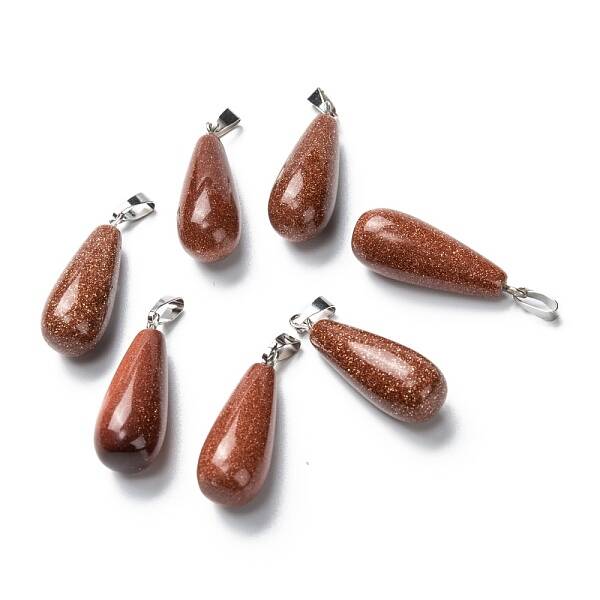 Synthetic Goldstone Pendants