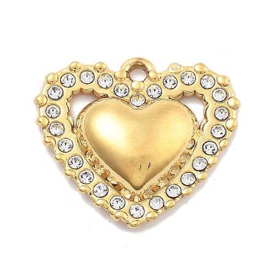 304 Stainless Steel Rhinestone Pendants