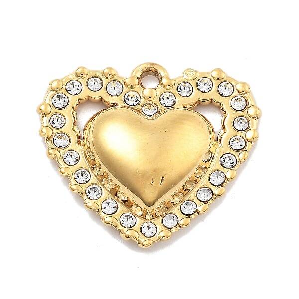 304 Stainless Steel Rhinestone Pendants