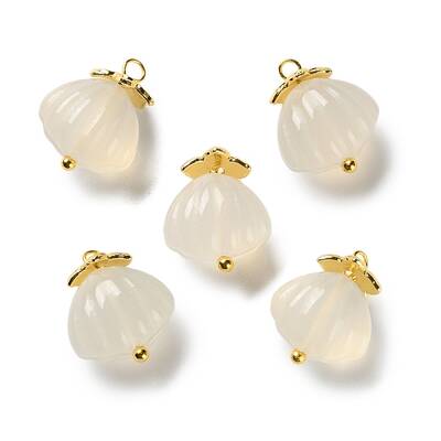 Natural Agate Shell Shaped Pendants