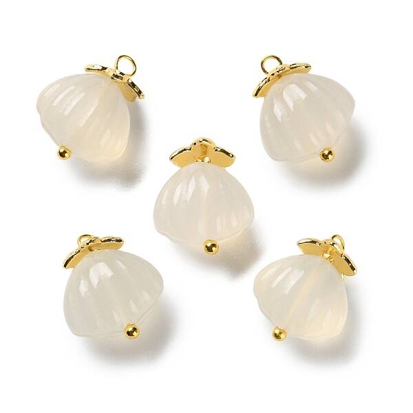 Natural Agate Shell Shaped Pendants