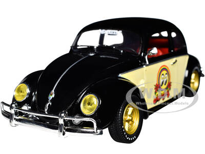 1952 Volkswagen Beetle Deluxe Model Black with Cream Sides and Red Interior \