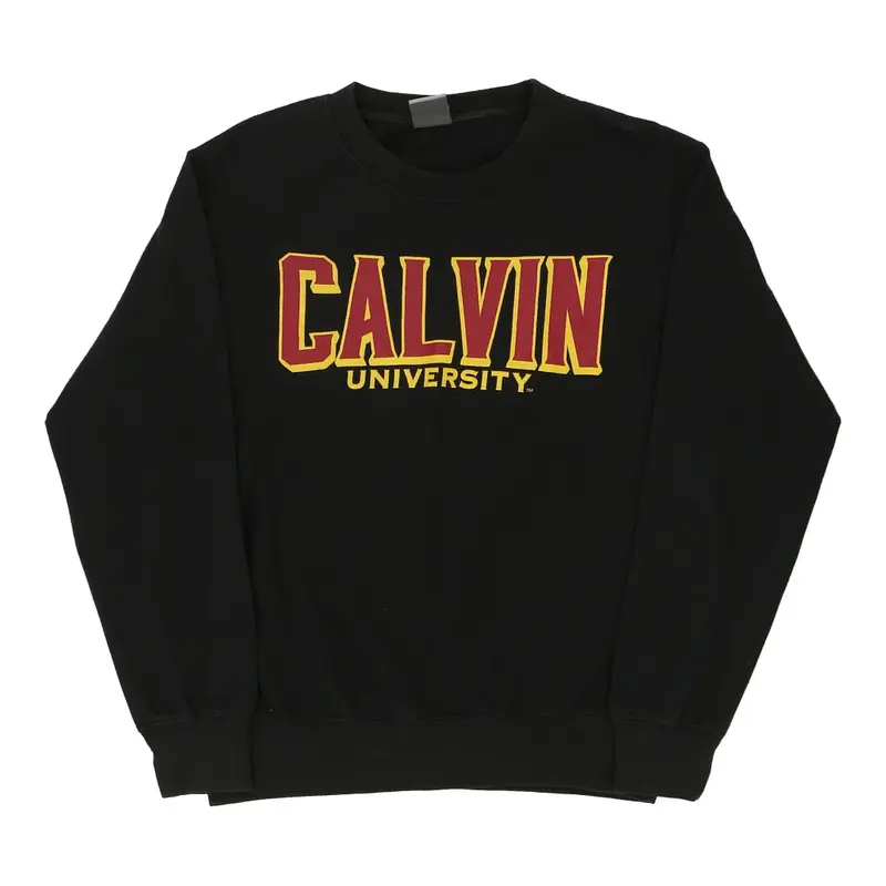 Calvin University Mv Sport College Sweatshirt - Medium Black Cotton Blend