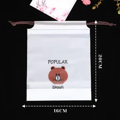 1PCS Frosted Drawstring Bag for Travel Drawstring Packing Bags Floral Luggage Bag Waterproof Packaging Bags