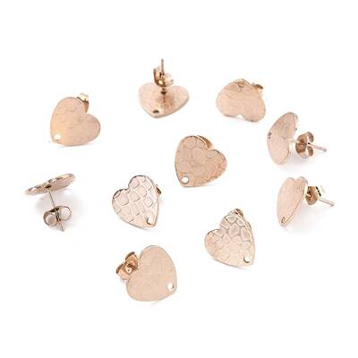 Ion Plating(IP) 304 Stainless Steel Stud Earring Findings