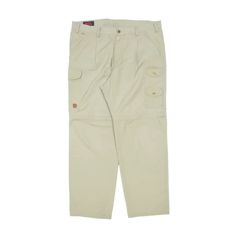 FJALL RAVEN G-1000 Trousers Beige Regular Straight Mens W36 L28
