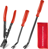 3 Pcs Auto Clip Pliers Set and Fastener Remover,Car Trim Rivet Removal Pry Tool Repair Kit with Storage Bag for Automotive Do...