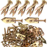 40Pcs Self-Drilling Anchor Screws, Zinc Plated Steel Drywall Anchors, Heavy Duty Metal Expansion Bolt, No Drill or Holes, for...