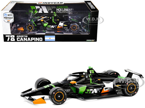 Dallara IndyCar #78 Agustin Canapino JHR Juncos Hollinger Racing NTT IndyCar Series (2024) 1/18 Diecast Model Car by Greenlig...