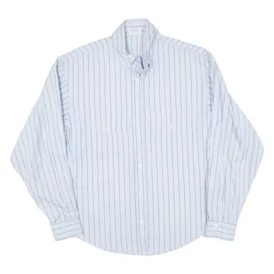 Womens Shirt Blue Striped Long Sleeve M